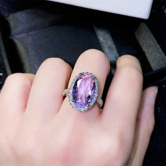 Huitan Vintage Purple Cubic Zirconia