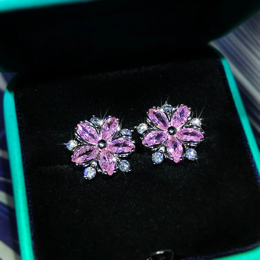 925 Sterling Silver Micro-Inlaid  Earrings