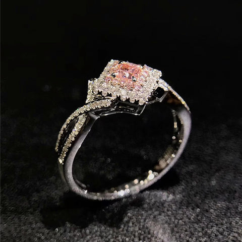 Huitan Pink CZ Women Engagement Rings