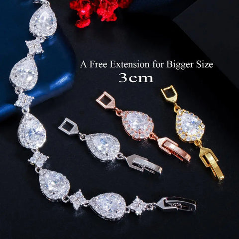 Zirconia Rose Gold Color Tennis Bracelet