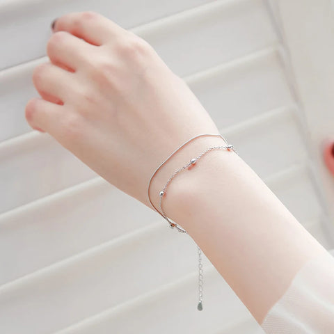 VENTFILLE 925 Silver Diamond-Studded Butterfly Bracelet