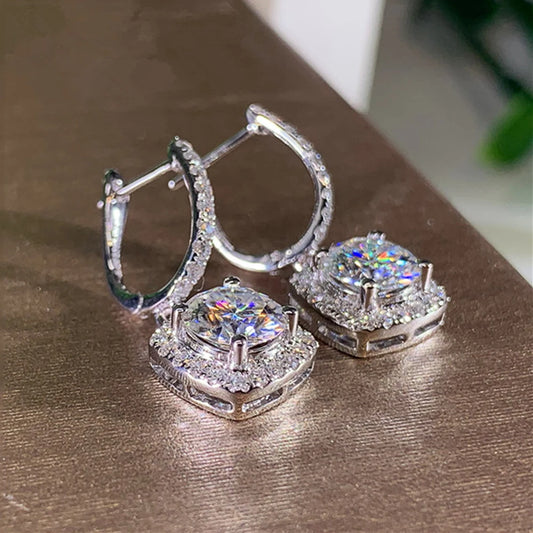 Huitan New Trendy Square Shape Drop Earrings