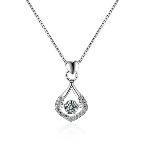 Moissanite Smart Water Drop Pendant Necklace