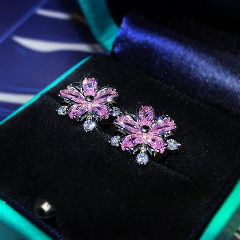 925 Sterling Silver Micro-Inlaid  Earrings