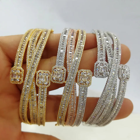 Double Layer Open Hand Bracelet