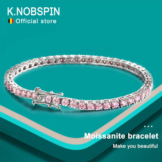 K.NOBSPIN Pink Moissanite Bracelet