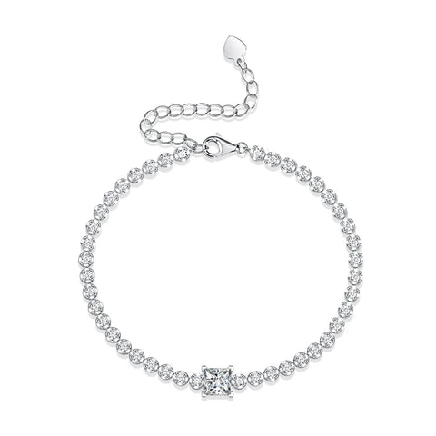 Smyoue 5.5*5.5mm Princess Cut 18k Moissanite