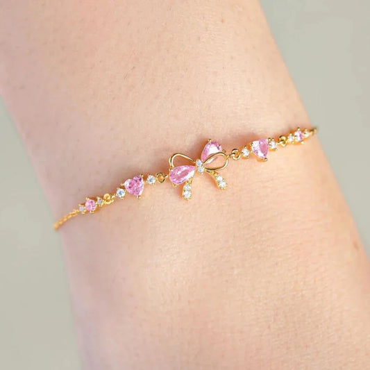 Exquisite Sweet Pink Zircon Bracelet