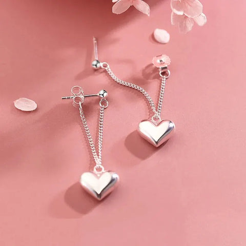 Geometric Heart-shaped Earrings