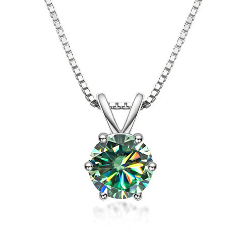 Bague Ringen 100% 925 Sterling Silver 1ct Moissanite Necklace