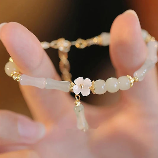 Chinese Style Vintage Bamboo Joint Beaded Bracelet