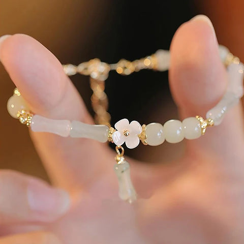 Chinese Style Vintage Bamboo Joint Beaded Bracelet