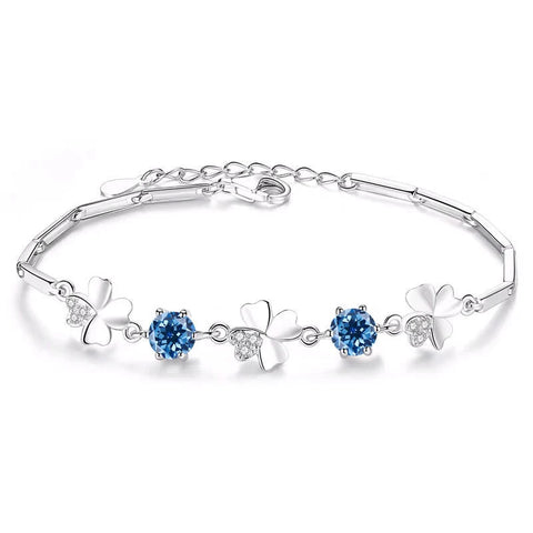 Butterflykiss Four Leaf Clover  Moissanite Bracelet