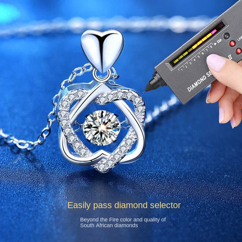 0.5 Carat Real Moissanite Pendant Necklace