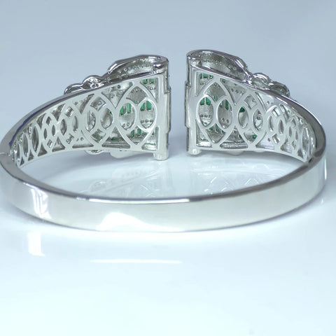 KQDANCE Luxury 925 Sterling Silver Cuff Bangles Bracelets