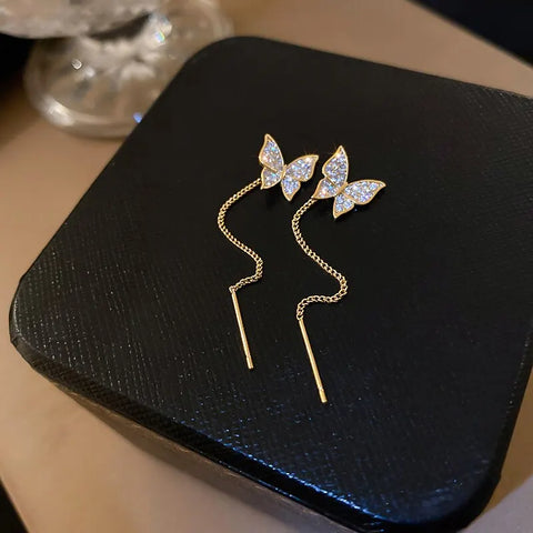 Butterfly Earrings For Women Sparkly Rhinestone