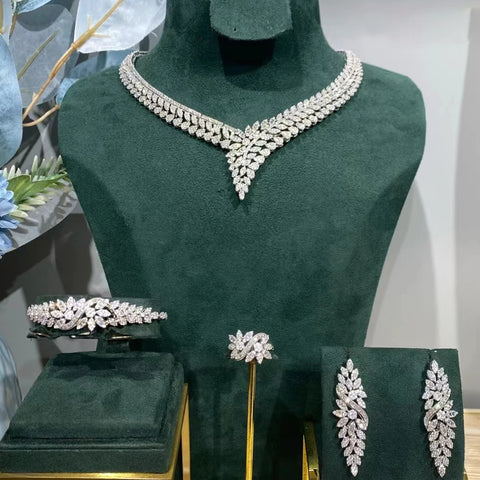 GODKI Famous Brand 2layers Luxury African Jewelry Sets For Women Wedding Party Zircon Crystal Dubai Bridal Jewelry Set Gift