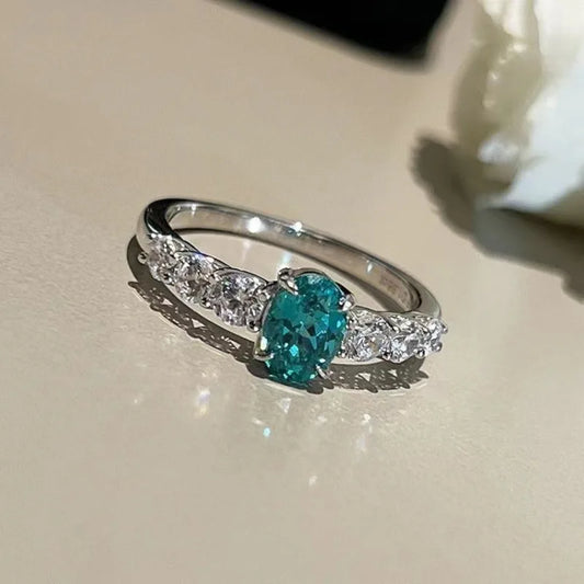 New in High quality Exquisite Shining Paraiba rings