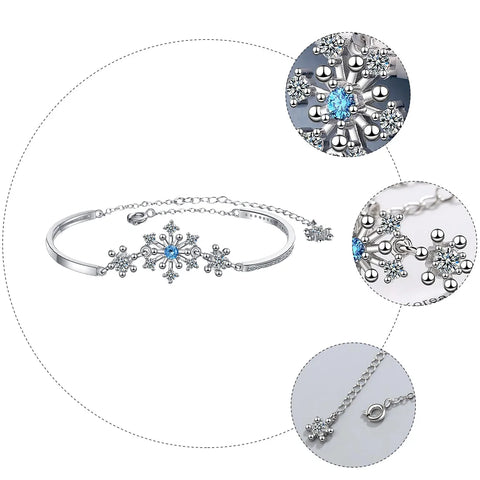 Snowflake Bracelet Rhinestone Bangle  Bracelets