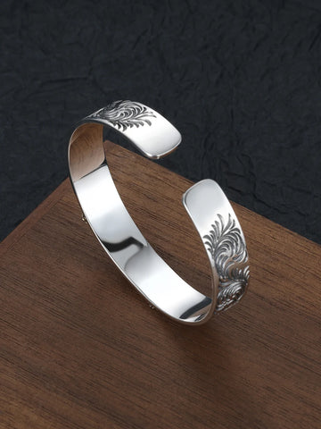 S925 sterling silver gold eagle feather bracelet
