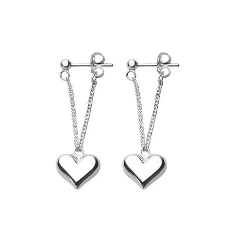 Geometric Heart-shaped Earrings