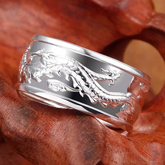 Sterling Silver Original Flying Dragon Ring