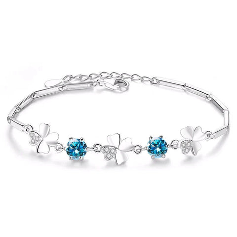 Butterflykiss Four Leaf Clover  Moissanite Bracelet