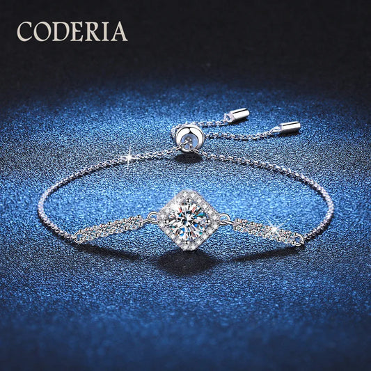 Silver S925 Bracelet Classic Bright 1 CT Moissanite