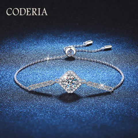 Silver S925 Bracelet Classic Bright 1 CT Moissanite