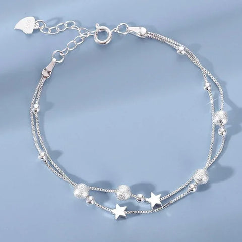 Fine 925 Sterling Silver Lucky Beads Bracelets
