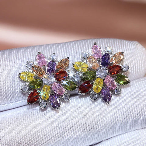 Cute Big AAAAA Bling Cubic Zirconia  Earrings