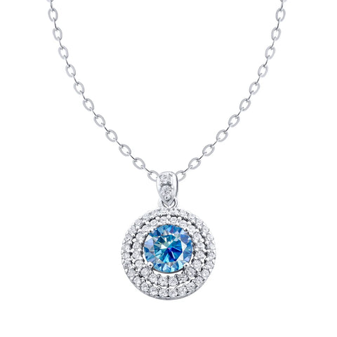 1ct 6.5mm VVS D Color Moissanite Diamond Necklace
