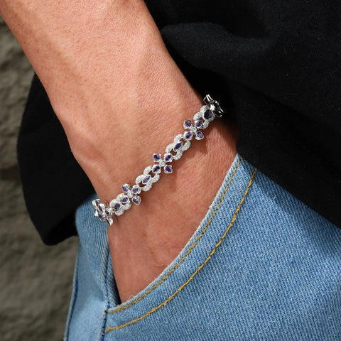 Sterling Silver Infinity Cross Bracelet