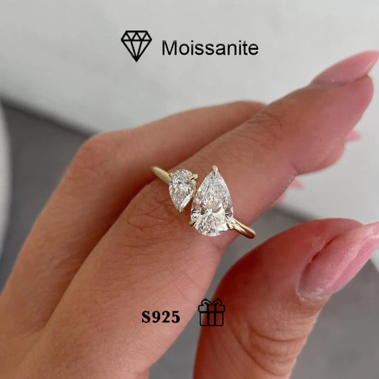 925 silver classic Mosan diamond ring