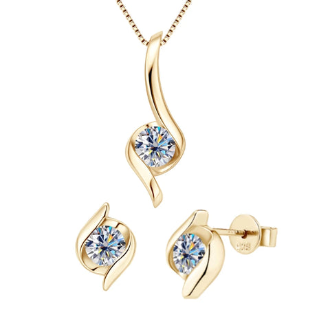 IOGOU Certified 2cctw D Color Moissanite Jewelry Sets