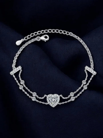 Moissanite Charm Bracelet