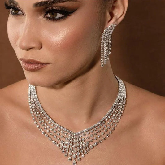 GODKI BIG Luxury 4PCS Iregular Geometric African Jewelry Set For Women Wedding Party Cubic Zirconia Dubai Bridal Jewelry Indian
