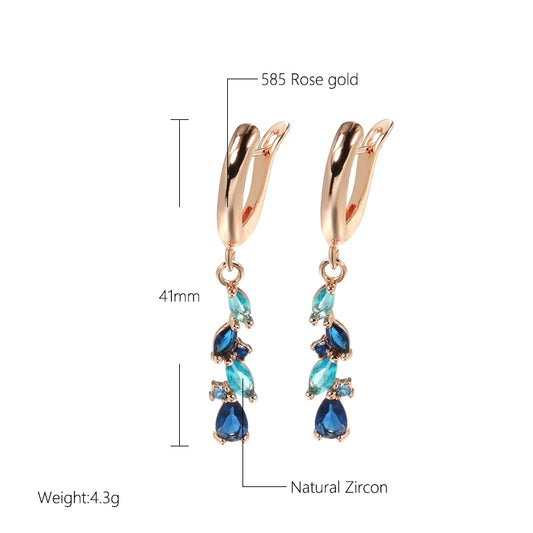 SYOUJYO New 585 Rose Golden Earrings