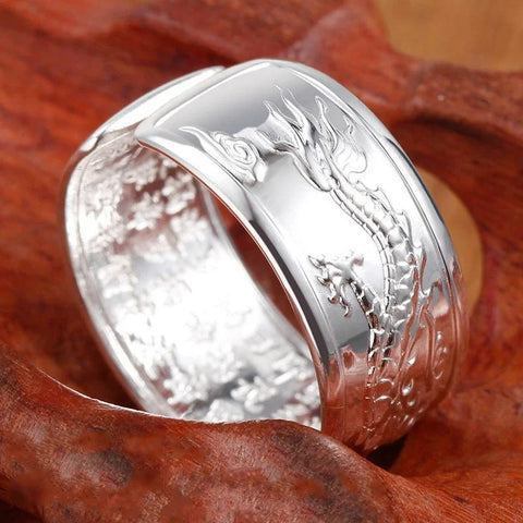 Sterling Silver Original Flying Dragon Ring
