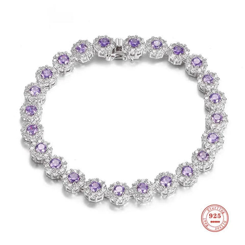 S925 Silver Zircon Tennis Bracelets