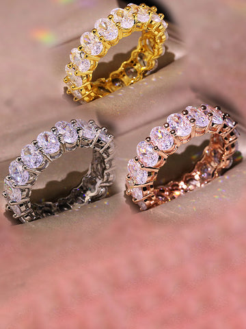 Zircon Oval Fashion Ring