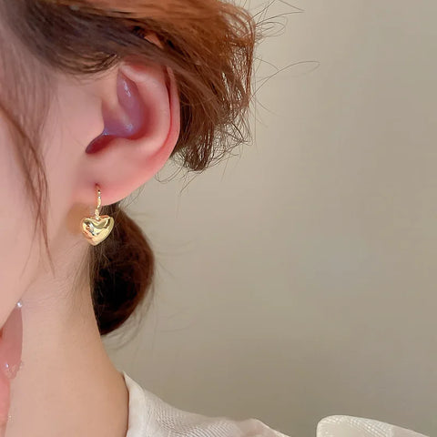 Metal Love Earrings Goth Retro Aesthetic