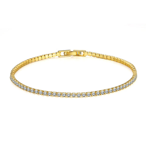 Real 3MM D VVS Moissanite Tennis Bracelet