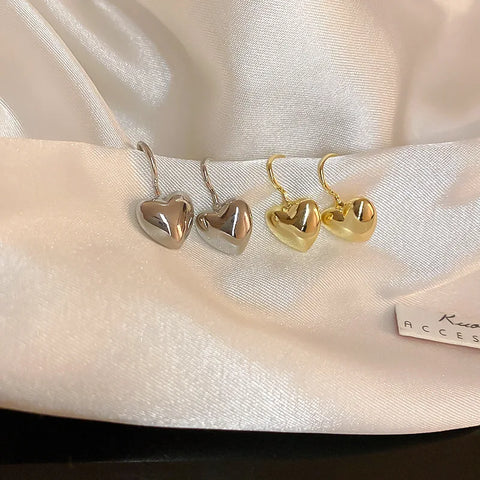 Metal Love Earrings Goth Retro Aesthetic