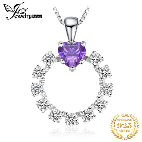 JewelryPalace Love Heart Created Alexandrite Sapphire