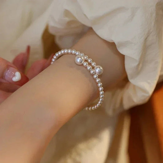 Imitation Pearl Stretchable Bracelet