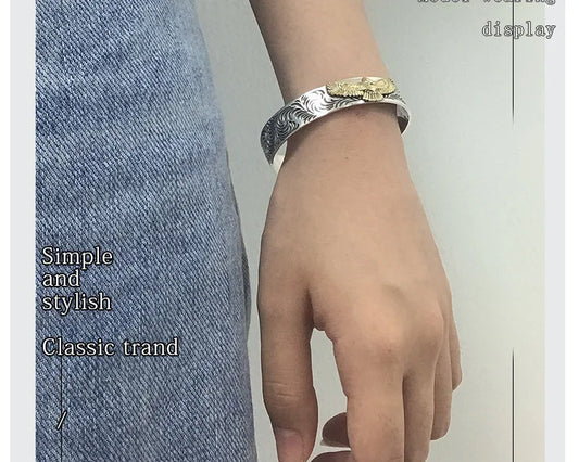 Sterling Silver Eagle Bracelet Male Thai Silver