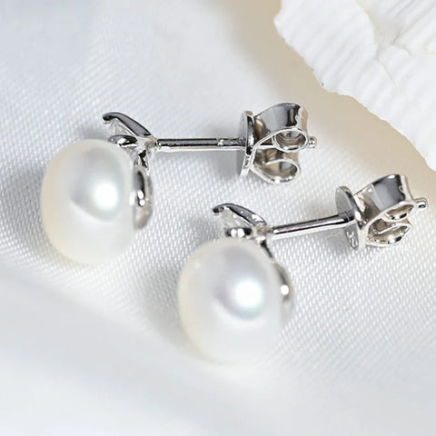 D Color Moissanite Pearl Jewelry Sets for Women 4mm Moissanite Diamond Pendant Necklace Earrings Luxury Wedding Anniversary Gift