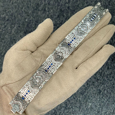 Wong Rain Luxury 100% 925 Sterling Silver Sapphire