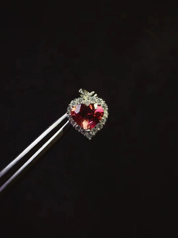 KJJEAXCMY S925 Sterling Silver Natural near Full Clarity Brazilian Tourmaline Women's Necklace Pendant Birthday Wedding Gift